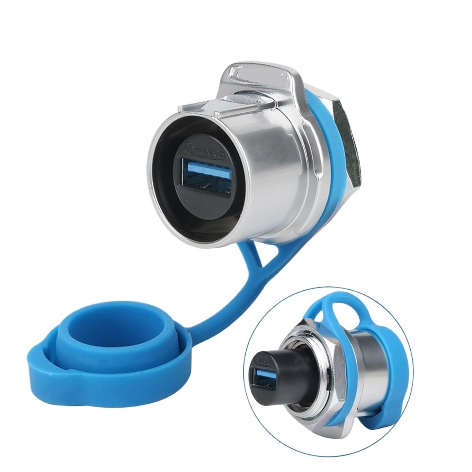 M24 wodoodporny IP68 złącze USB 3.0 adapter transferu danych żeńskie gniazdo męskie z przedłużaczem 0,5 m/1 m/2 m/3 m (zestaw typu B (1 m)