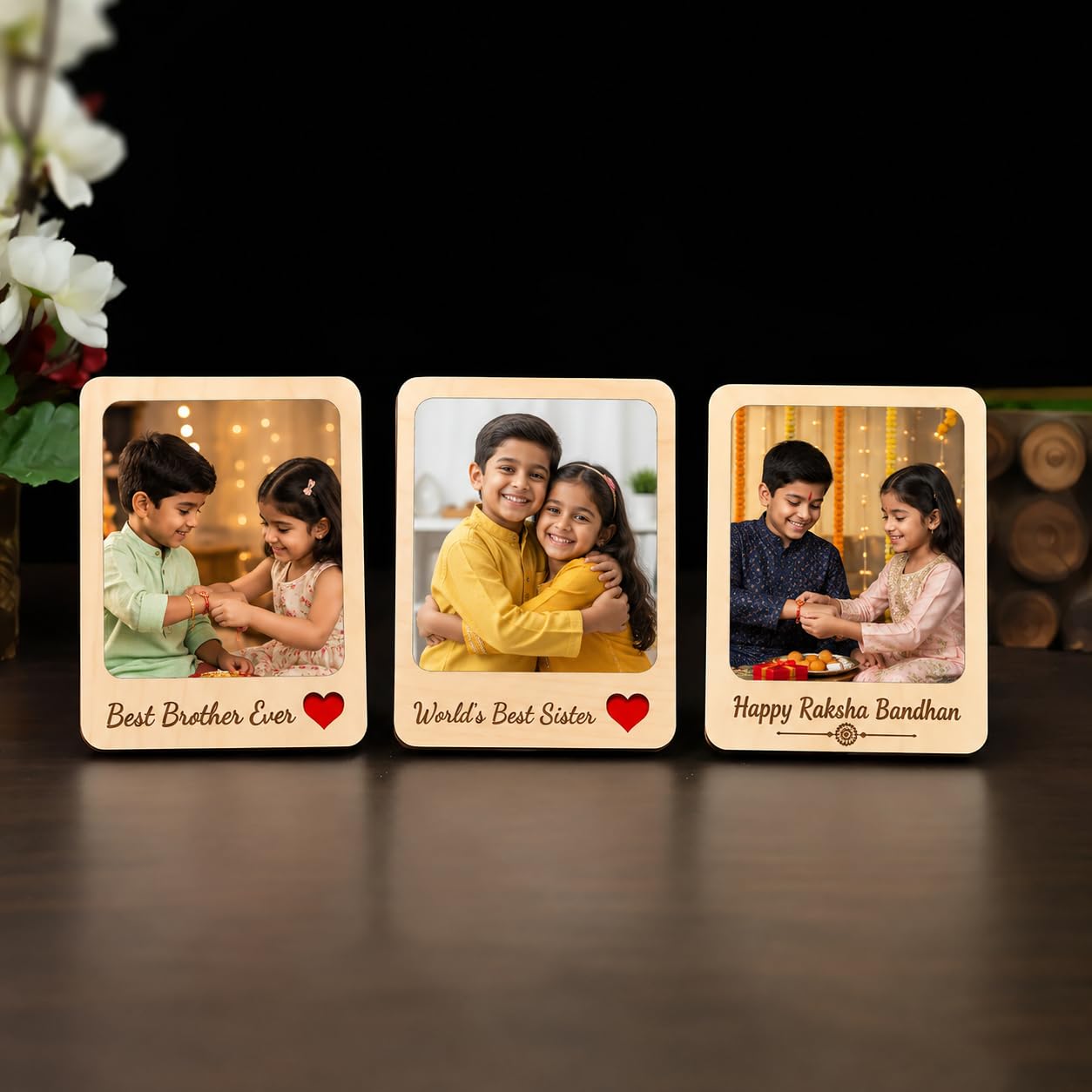 Personalised Fridge Magnet for Dad – Custom Photo Gift for Father | Wooden Texture | Glossy Finish | Father's Day, Birthday, Best dad Gift- Size - 4x3 inch, Rectangular Shape - Pack of 3-image-44