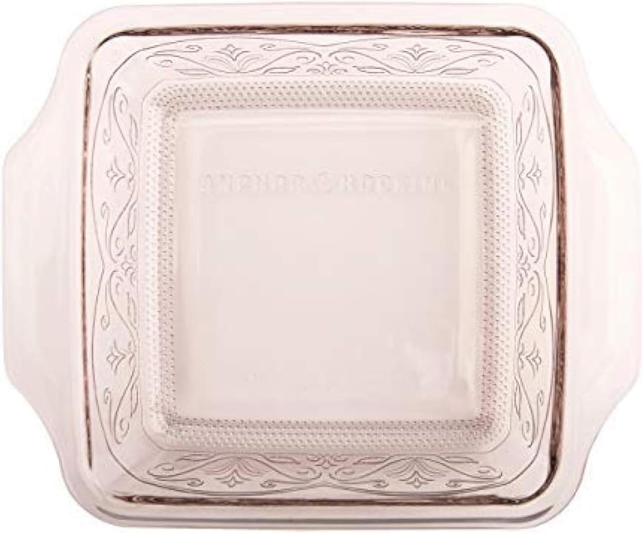 Anchor Hocking Square Baking Dish - Glass - 8 x 8 - Embossed - Rose