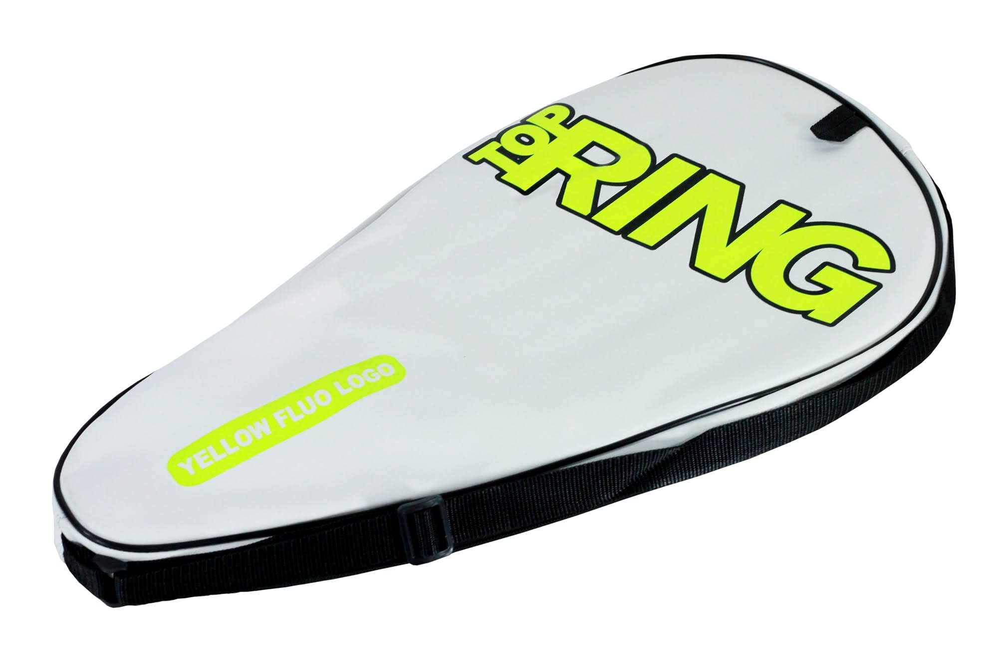 Top Ring Rachetta Beach Tennis Yellow Fluo Logo - 100% Carbon 3K - Spessore 22 mm.