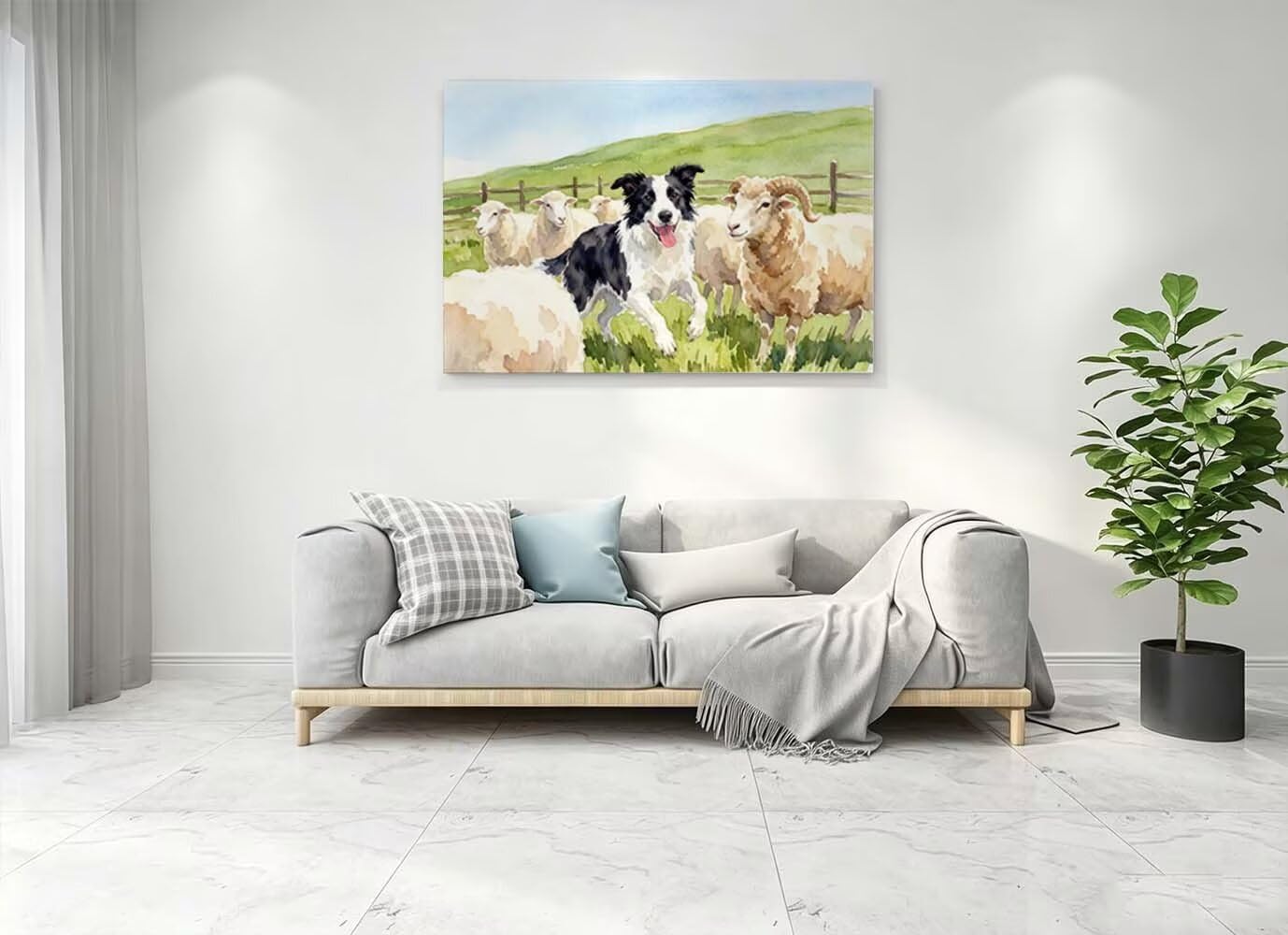 Pies obraz "zrób to sam", obraz diamentowy 2 sztuki, 110 x 80 cm, L-1682