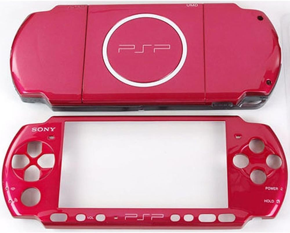 NEW Replacement Sony PSP 3000 Console Full Housing Shell Cover With Button Set -Red.