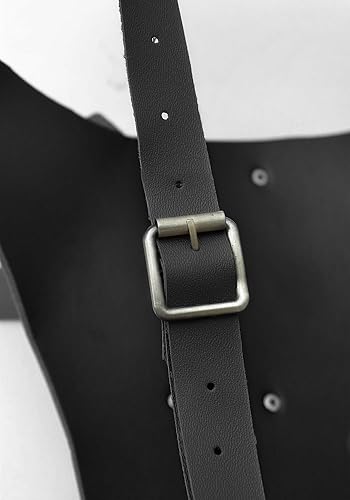 Miniatura 7 de PROCOS Funda medieval de doble espalda espada rana ajustable de cuero PU retro vikingo soporte para la recreación LARP
