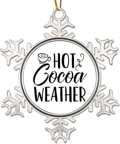Vista 42 de Adorno de Navidad de metal, feliz año nuevo, recuerdo de Navidad, copos de nieve, adornos de Navidad, citas divertidas, adornos de árbol de Navidad