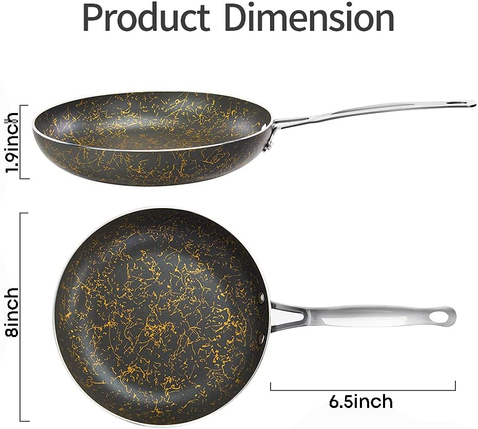8 inch Omelette Pan,Cyrret Nonstick Frying Pan Skillet for Fried Egg Meat, Induction Compatible, Dishwasher & Oven Safe, Scratch resistant coating: Home & Kitchen