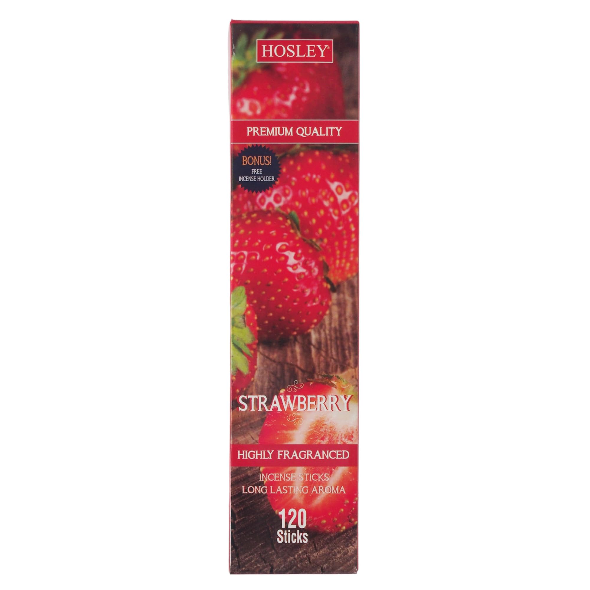 Hosley 120 Pack Incense Sticks – Strawberry – Perfect for Home, Wedding, Spa, Meditation & Aromatherapy