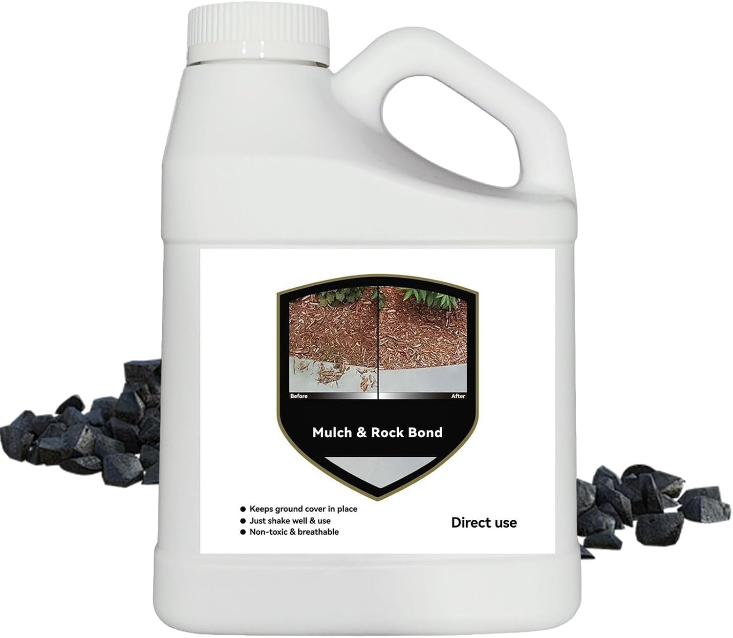 Glue Rocks Outdoor, Water-Based Stabilizer, Landscape Adhesive with Strong, Rock Glue with Quick Dry Formula, Glues Rocks Outdoor, Garden Accessory for Yard Lawn Pathway