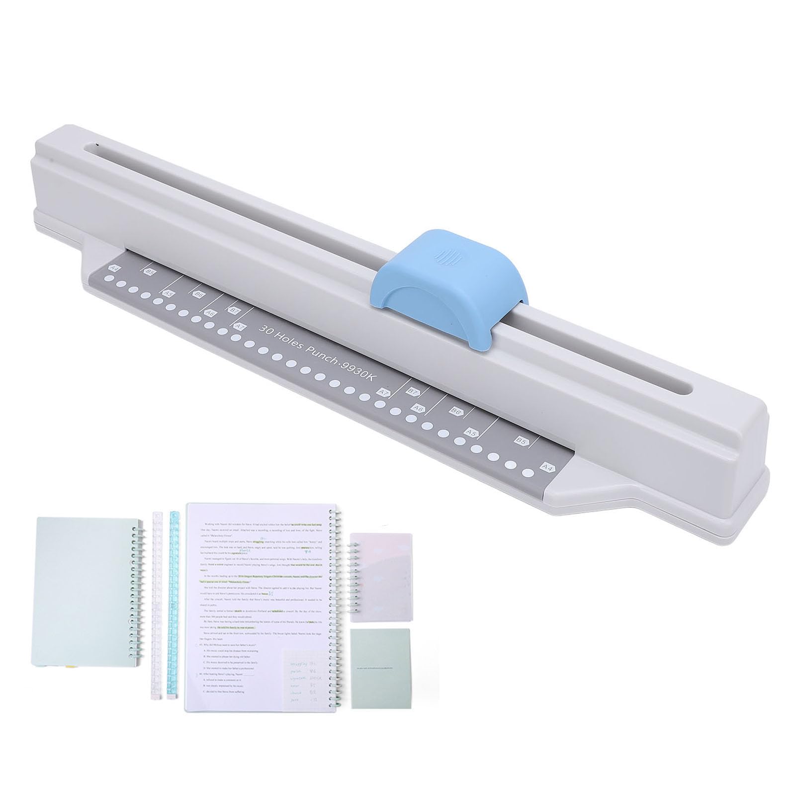 30 Lochstempelbindungsmaschine Hochleistungshandschubpapier Puncher für lose Blatt A4 B5 A5 B6 A6 B7 A7 Papier Abs Plastik Metall Bau 5 Blech Büroschule Hausgebrauch zu Haus
