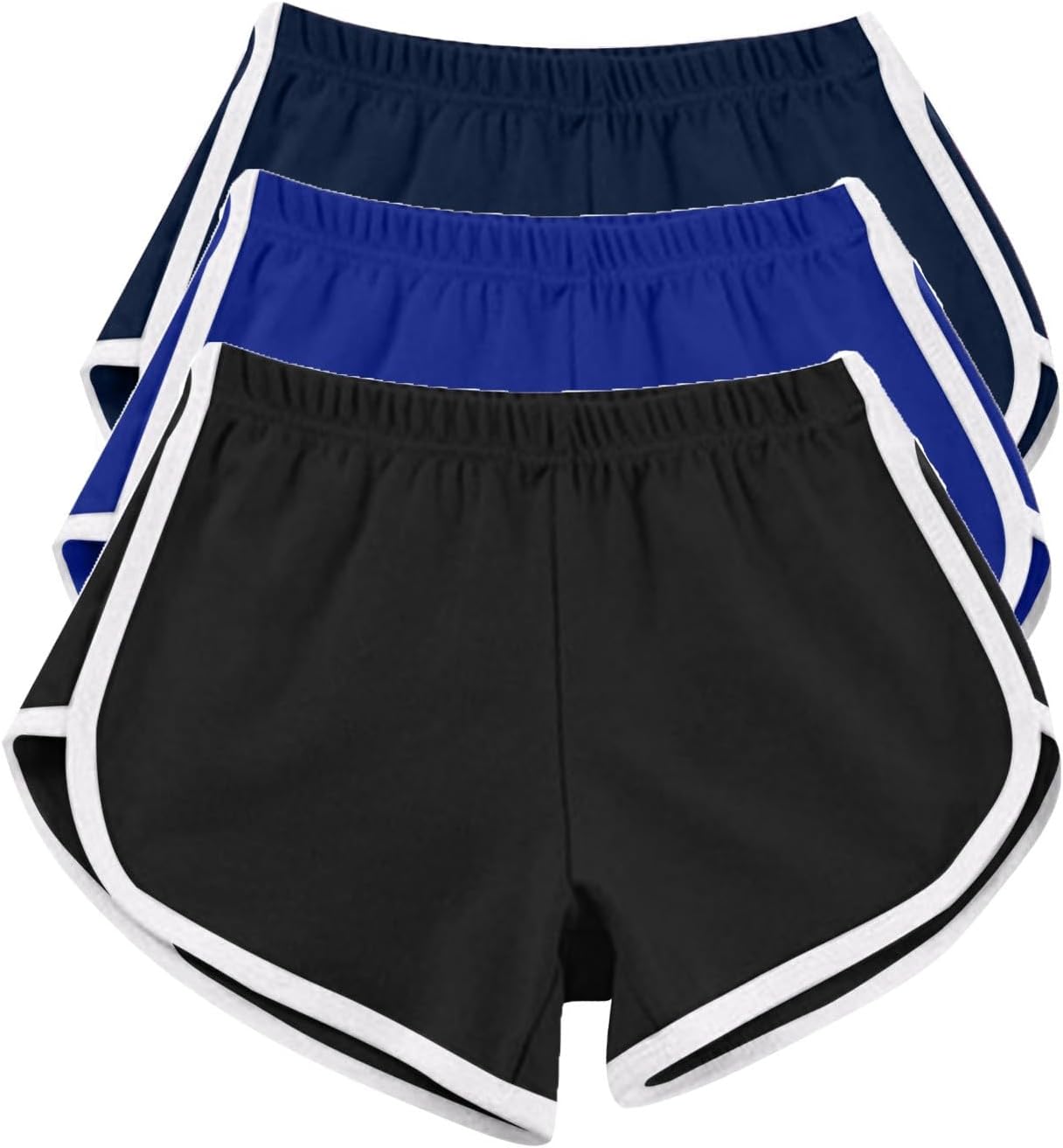 3 Pcs Womens Yoga Shorts Gym Sport Athletic Workout Comfy Booty Dolphin Shorts for Cycling Hiking Running Activewear