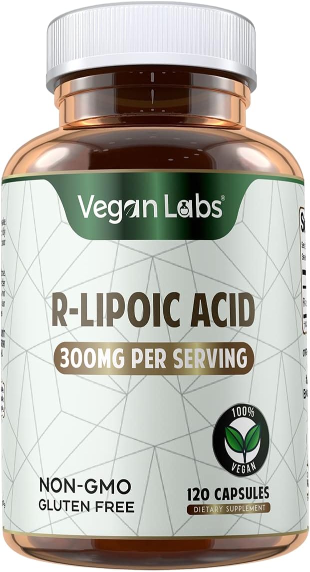 Vegan Labs R-Lipoic Acid 300MG, 120 Vegan Capsules- Supports Cellular Energy and Antioxidant Protection- Gluten Free, Non-GMO, Stabilized R-ALA Supplement- 4 Month Supply - Image 2