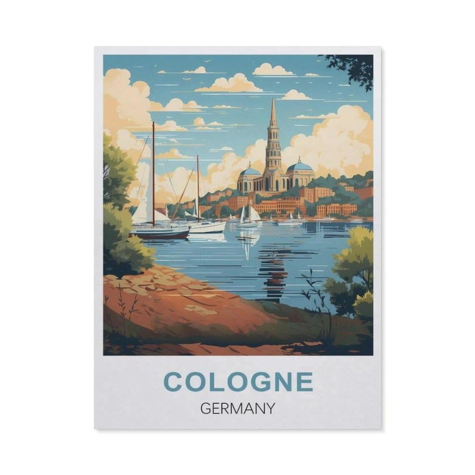 BEAYODKP 5D Diamond Painting Kits，Cologne Germany（40 x 50 cm）