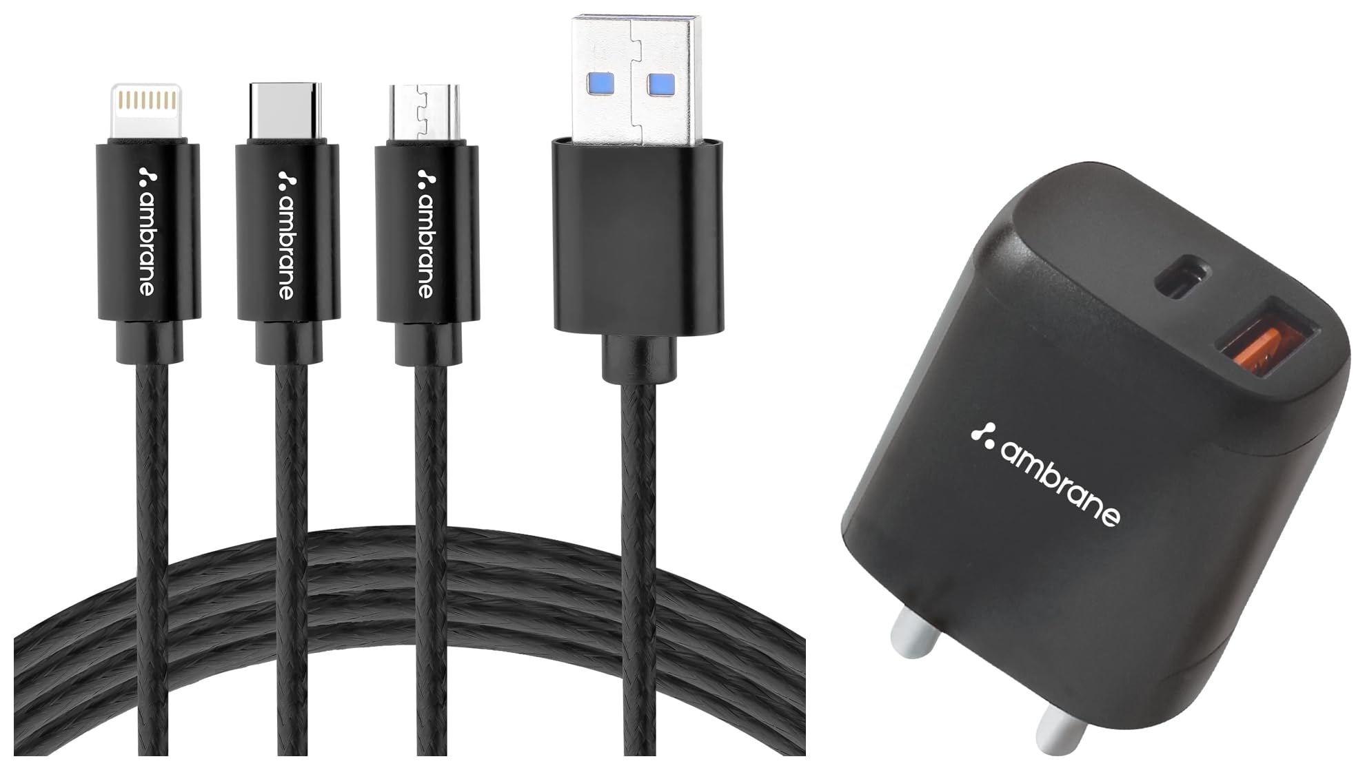 See full amazon price history chart for Ambrane 20W Dual Output Fast Charger/Adapter with QC & PD Technology for iPhone, Android (RAAP H11, Black) with Ambrane 3 in 1 Lightning, Type C, Micro USB Cable Ambrane 20W Dual Output Fast Charger/Adapter with QC & PD Technology for iPhone, Android (RAAP H11, Black) with Ambrane 3 in 1 Lightning, Type C, Micro USB Cable (B0CHYTBDKQ) Amazon Price History, Amazon Price Tracker