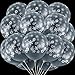 40 Pieces Clear Snowflake Balloons Winter Transparent Snowflake Latex Balloons for Christmas Birthday Wedding Party Decorations