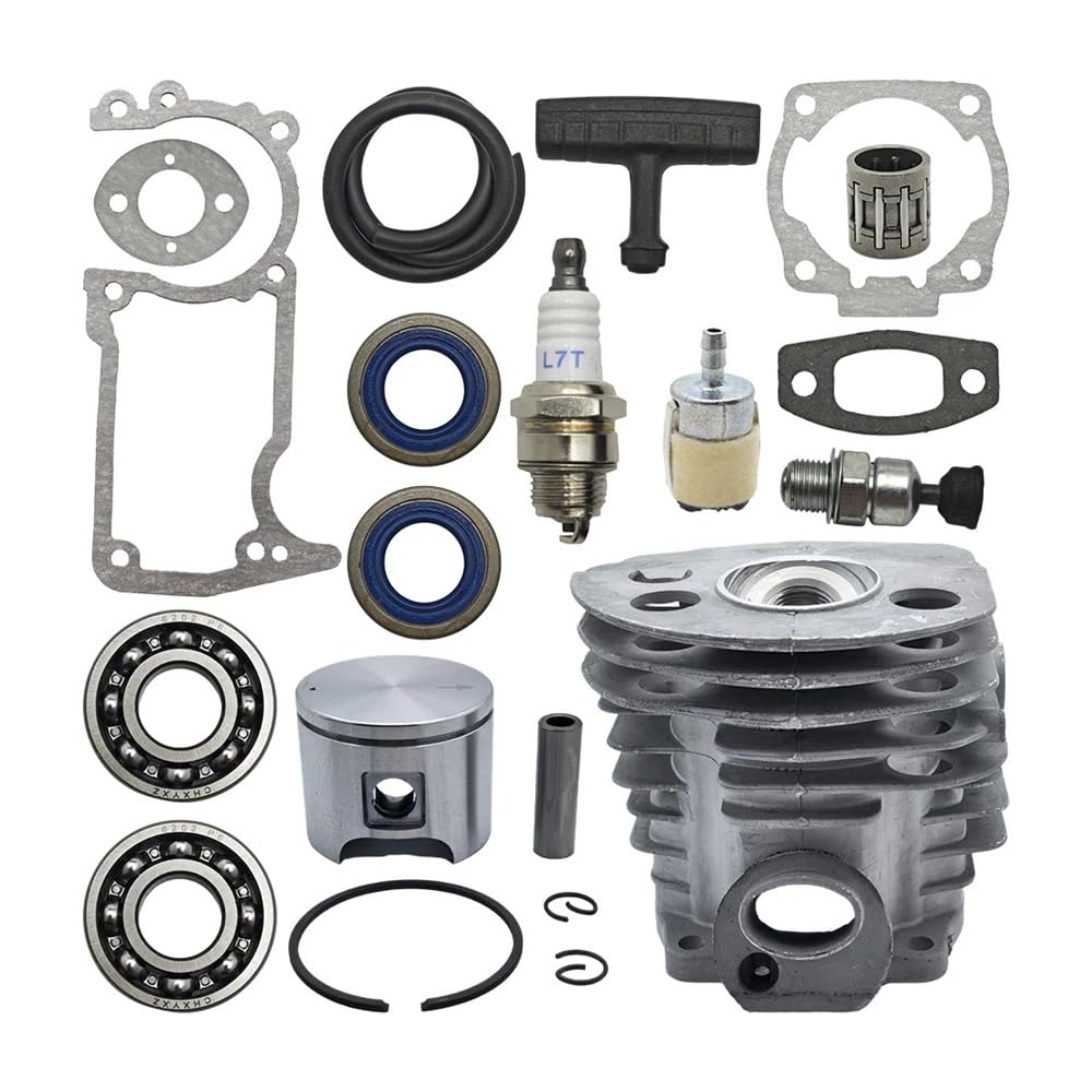 Kit Cylindre-Piston 46 mm pour Tronçonneuse 55 51 OEM 503609172 complet avec joints et roulement