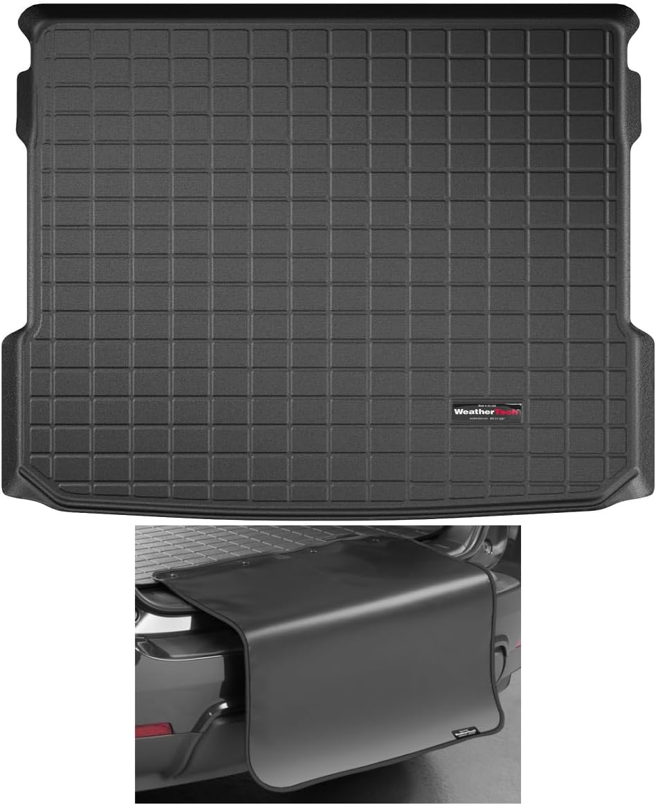 WeatherTech Cargo Trunk Liner with Bumper Protector for Mercedes AMG GLB 35 SUV, GLB-Class, GLB SUV - Behind 2nd Row w/Bumper Protector (401327SK), Black