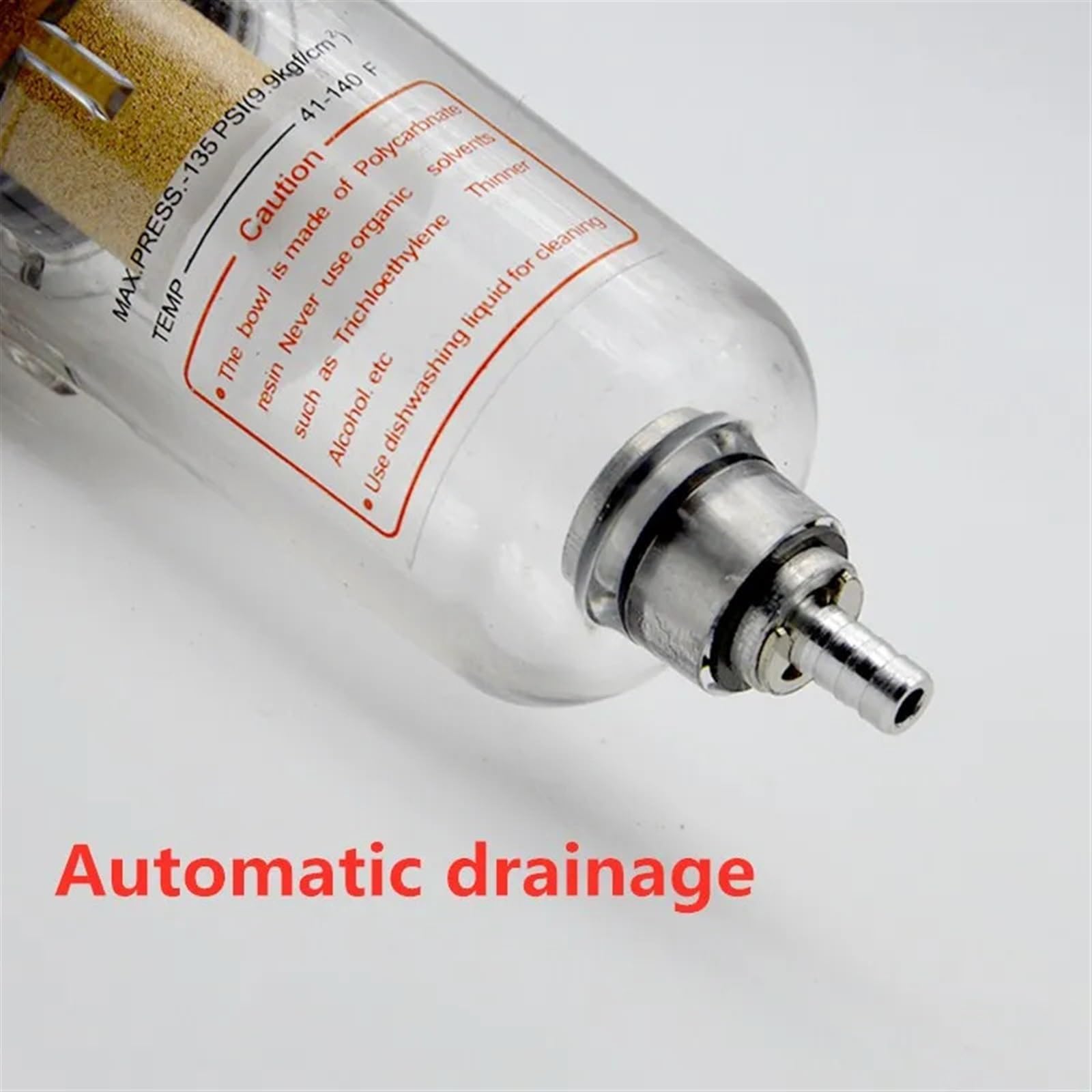Filtro di trattamento della fonte d'aria pneumatica AFR2000 Manometro regolabile 1/4 di pollice Raccordi di sicurezza 4 mm 6 mm 8 mm 10 mm 12 mm 1 pz(AFR2000-8mm)