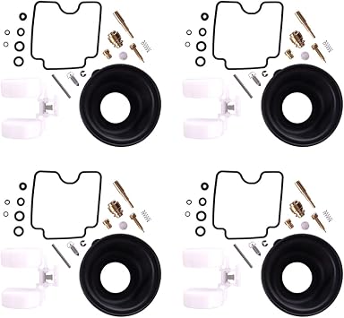 4Set Carburetor Repair Rebuild Kit with Diaphragm Float Compatible for Suzuki GSX600F Katana 600 1998-2006