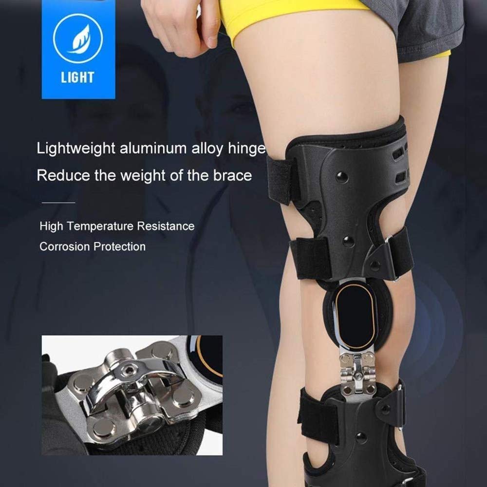 Attelle pour Blessure Articulaire, Genouillères De Soutien Réglables, Orthèse Osseuse, Orthèse Ligamentaire, Attelle De Genou, Attelle De Soutien Contre La Douleur, Atte,Left