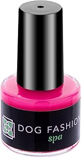 Dog Fashion Spa Happy Paw Hot Pink Non-Toxic Nail Polish for Dogs – 8 ml | Eco-Friendly, Quick-Dry Nail Color Fashion-Inspired, Moisturizing Formula | Made in USA