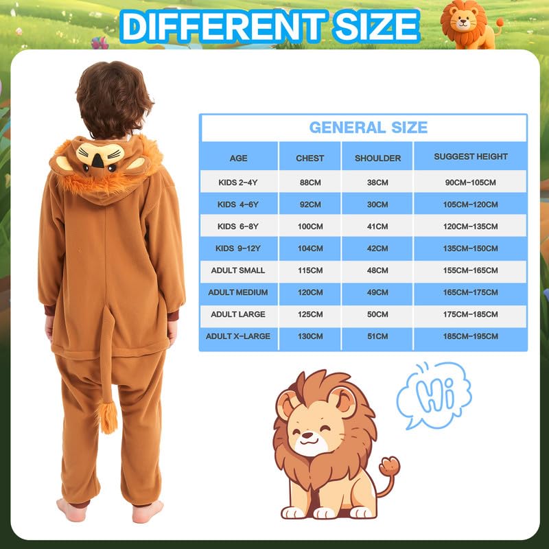 Pyjama avec Queue, Grenouillère Animale, Combinaison, Peignoir, Déguisement Cosplay, Halloween Carnaval Fête