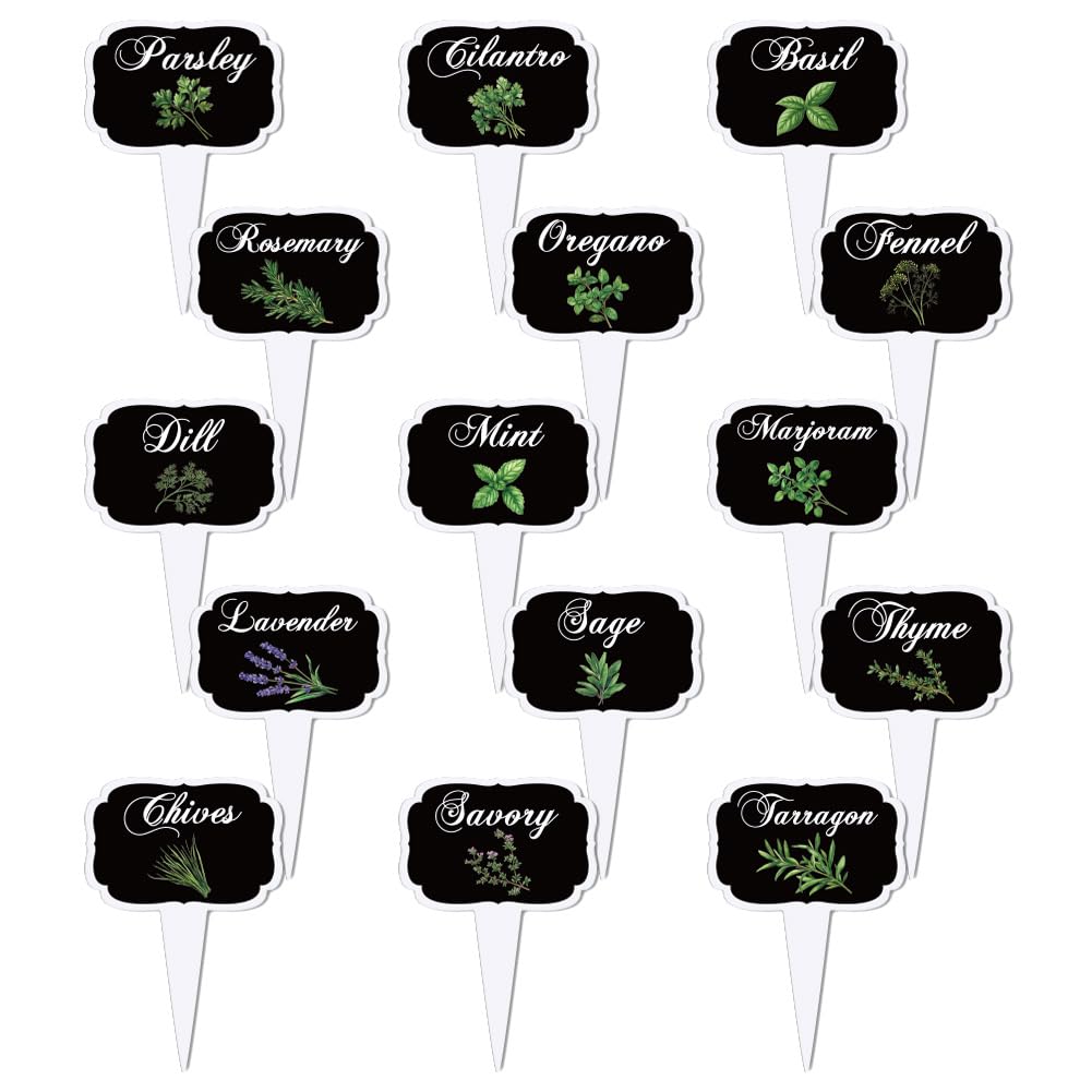 arricraft 15 Pcs Black T-Shaped Acrylic Plant Labels