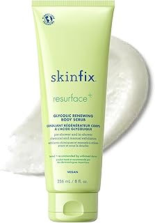 Skinfix Glycolic Renewing Scrub - 8 oz - Dual-Action Exfoliating Body Treatment with Lactic Acid - Smooths Rough Patches, Removes Flakes & Improves Skin Texture - Vegan, Cruelty Free