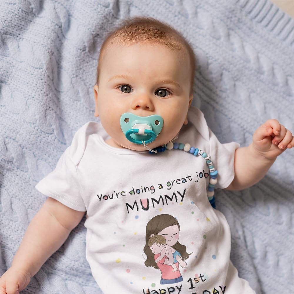 Gossby Custom 1st Mothers Day Baby Onesie - Happy Mothers Day Gift New Mom, First time Mom, Daughter - You're Doing Great Job