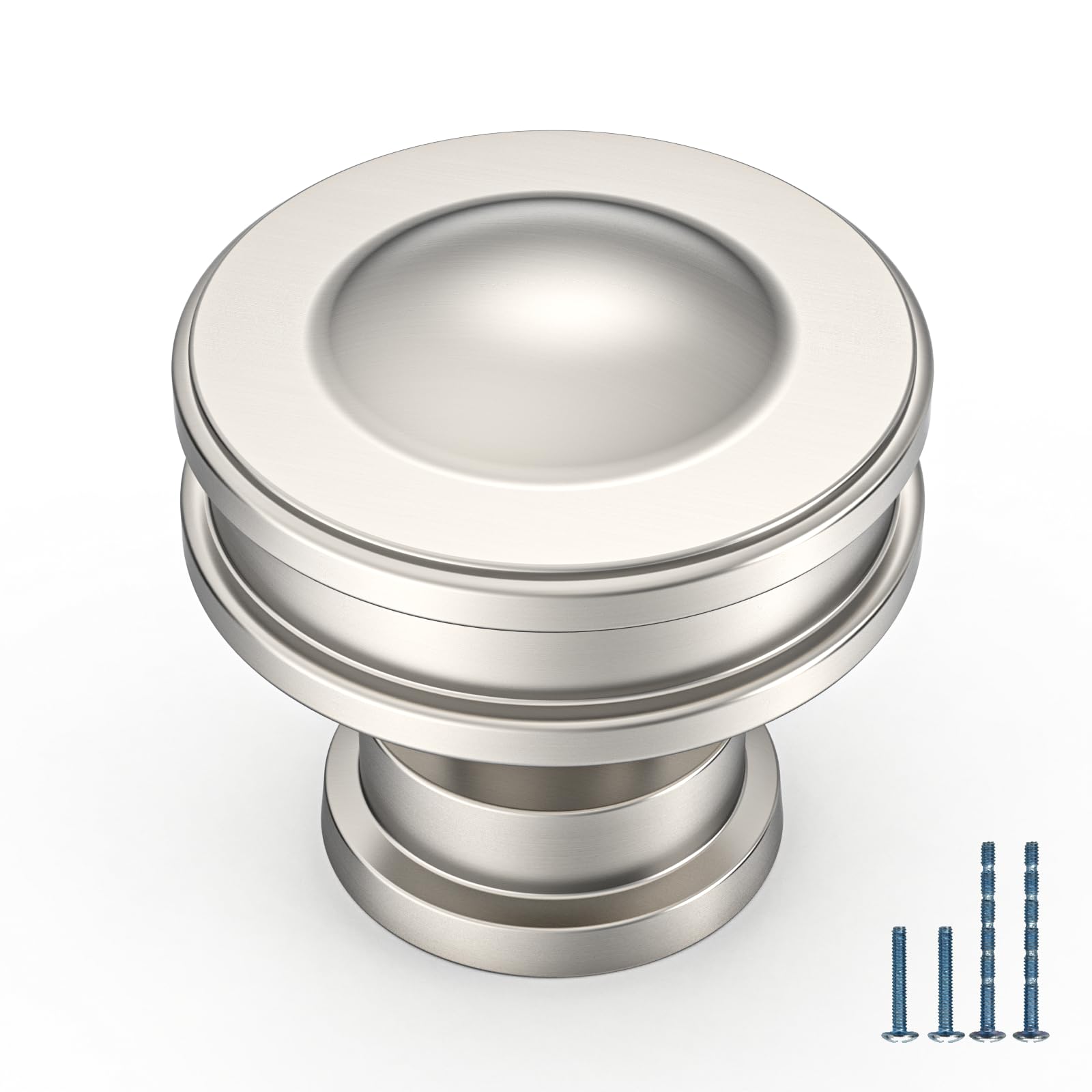 10 Pack Brushed Nickel Cabinet Knobs, Satin Nickel Kitchen Knobs