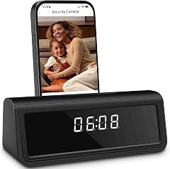 Hidden Spy Camera Clock 4K WiFi Security Camera with Night Vision Motion Detection and 160 Wide Angle for