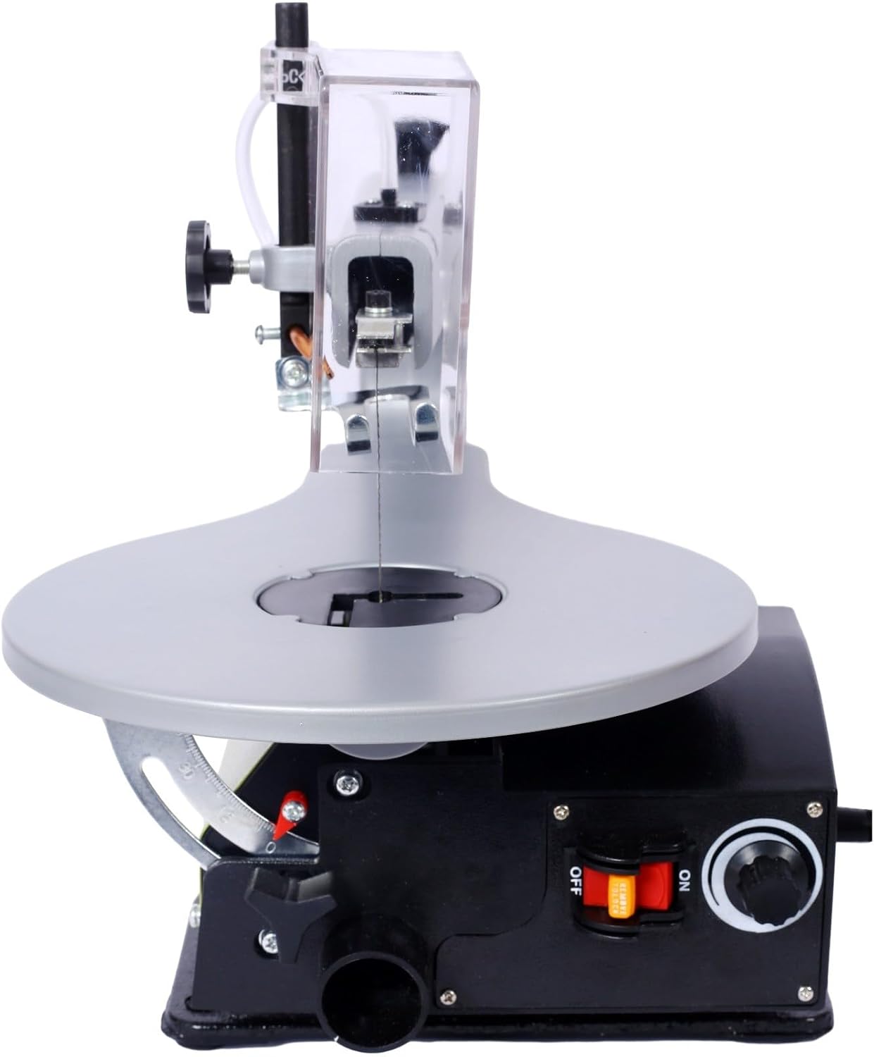 16-Inch Variable Speed Scroll Saw with Tilting Table - Precision Woodworking Tool for Intricate Cuts, Green