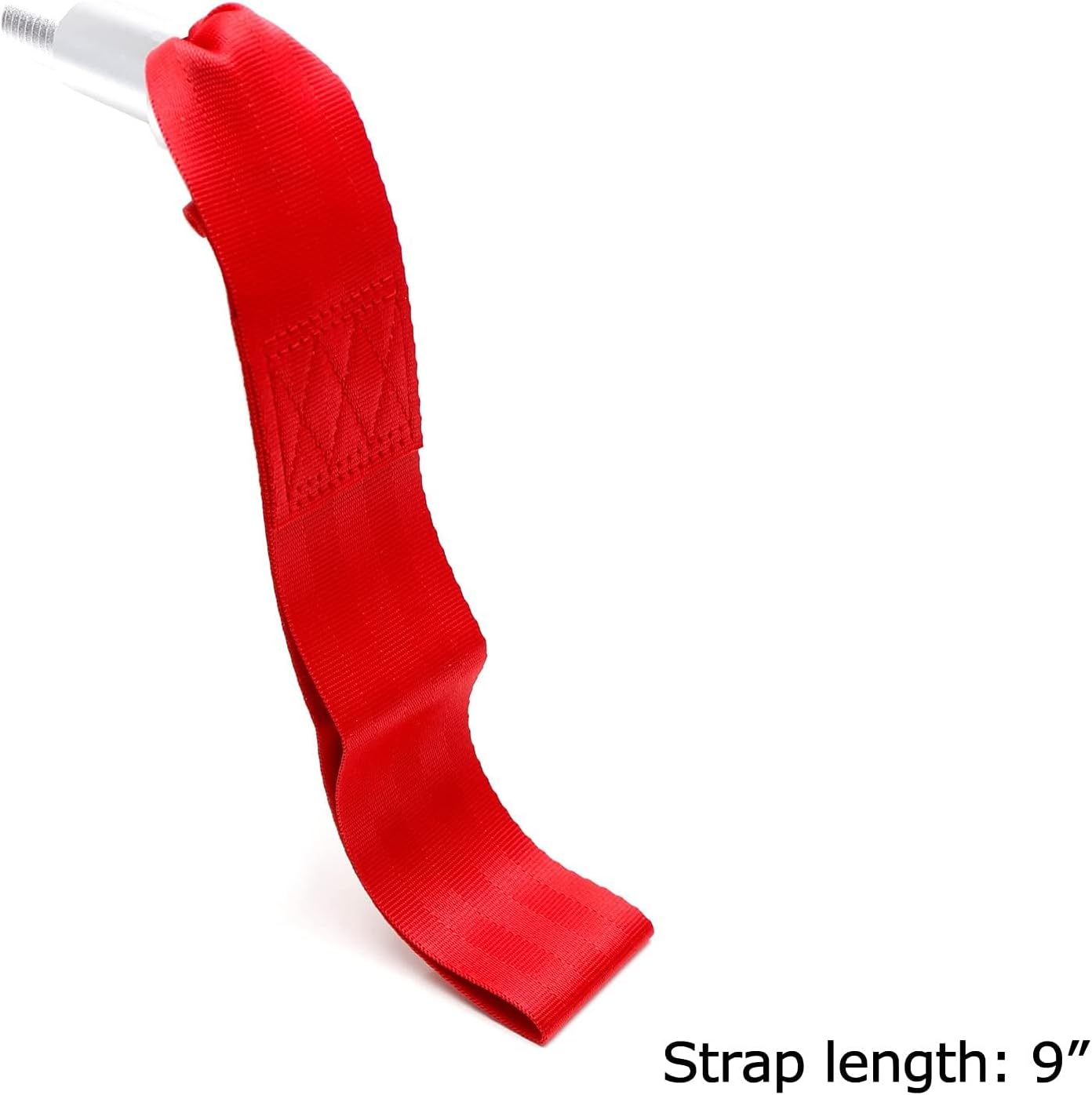 iJDMTOY Racing Style Tow Hook Mount Sports Red Poly Towing Nylon, Compatible with 2005-2010 Scion tC, 2014-2014 Scion tC