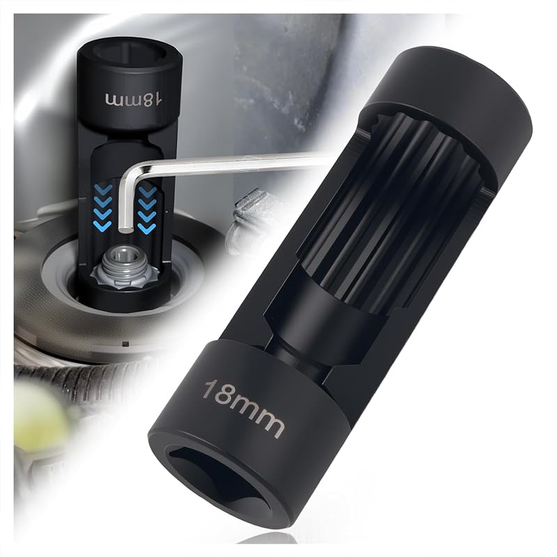 Soquete para Porca de Amortecedor 18 mm VKQTS com Encaixe de 12,7 mm (1/2 pol.) e 12 Pontas