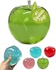 Apple Squishy Toy アップル スクイッシートイ ガラス グロス 半透明 シリコン ゆっくり上昇 フィジェット ストレスボール かわいい 成形可能 スクイーズ 感覚玩具 ソフトフルーツ ストレススクイーズ イースター バスケット詰め物 ギフト グリーン