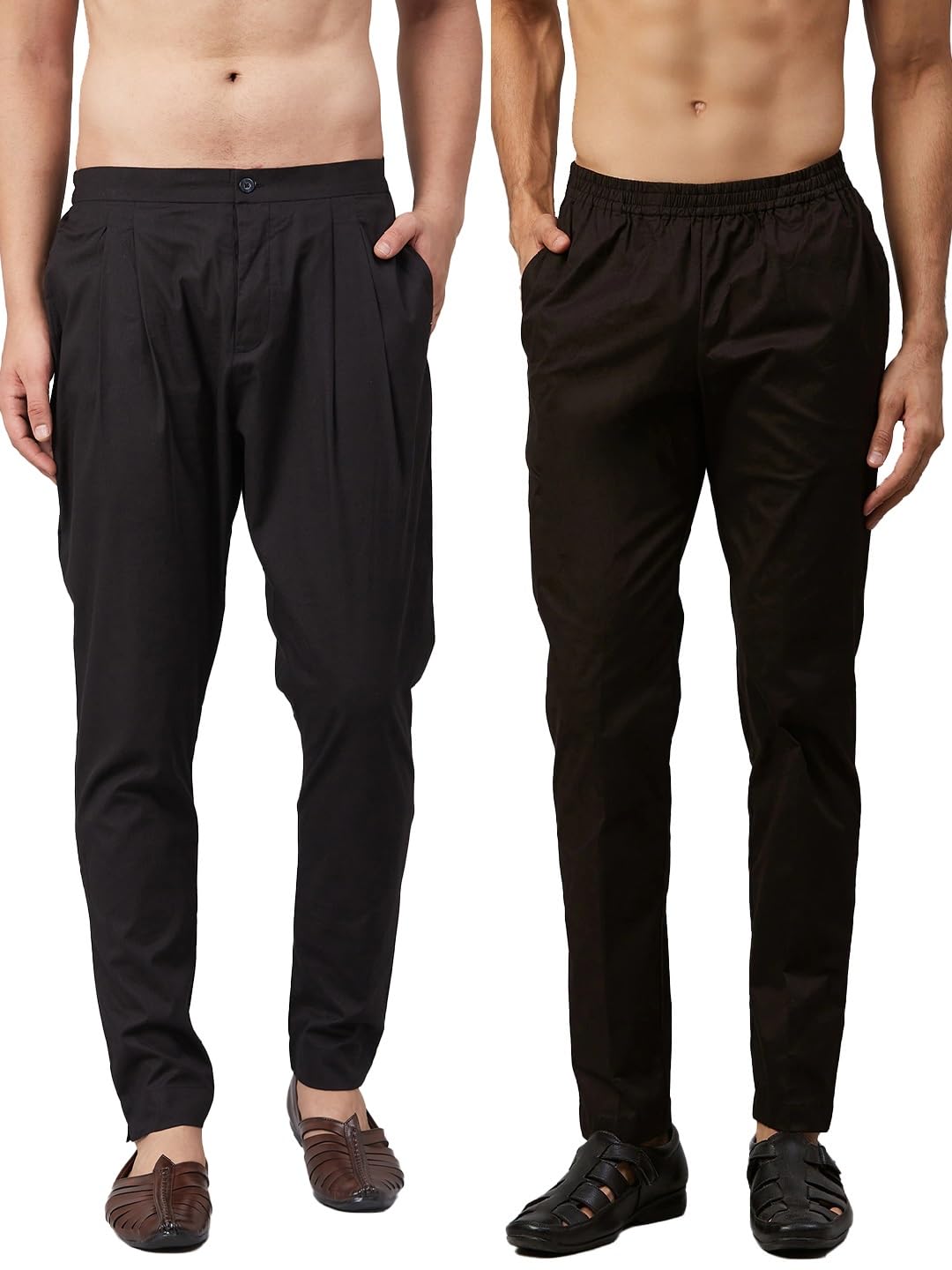 see designs Men Black Solid Pure Cotton Men's Pyjama (Pack of 2)_SDCBPJ157XL-picture-21