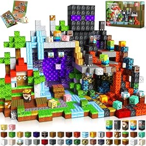 GraceDuck 300 PCS Magnetic Blocks – Magnetic Building Blocks, Stacking Magnets for Kids, Sensory Toy for STEM Montessori Sensory Toys for Kids 3+ Boys and Girls Christmas Birthday Gifts