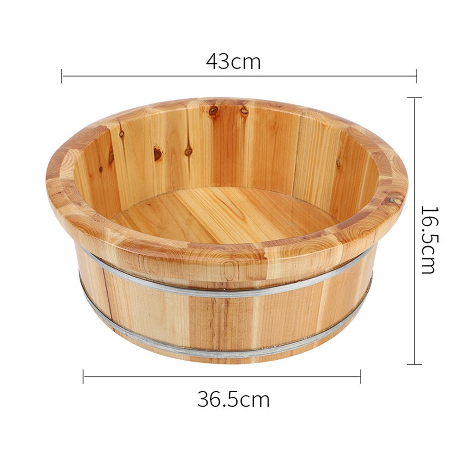 Vasca idromassaggio in legno per pediluvio, realizzata a mano, per la cura naturale dei piedi, riutilizzabile, 16 x 44 cm, B