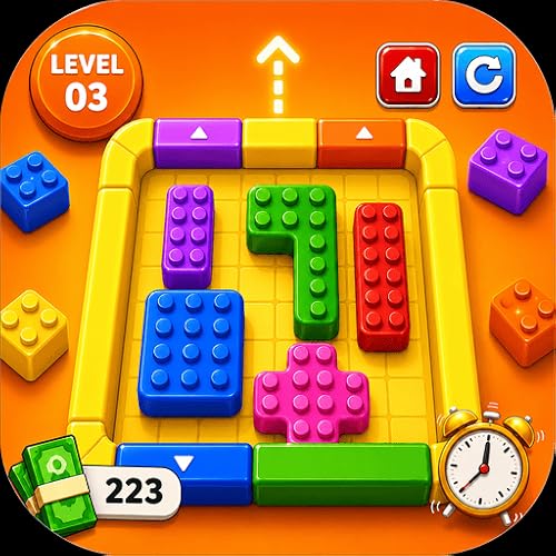 Color Blocks Wood Jam Slide and shape Puzzle Challenge