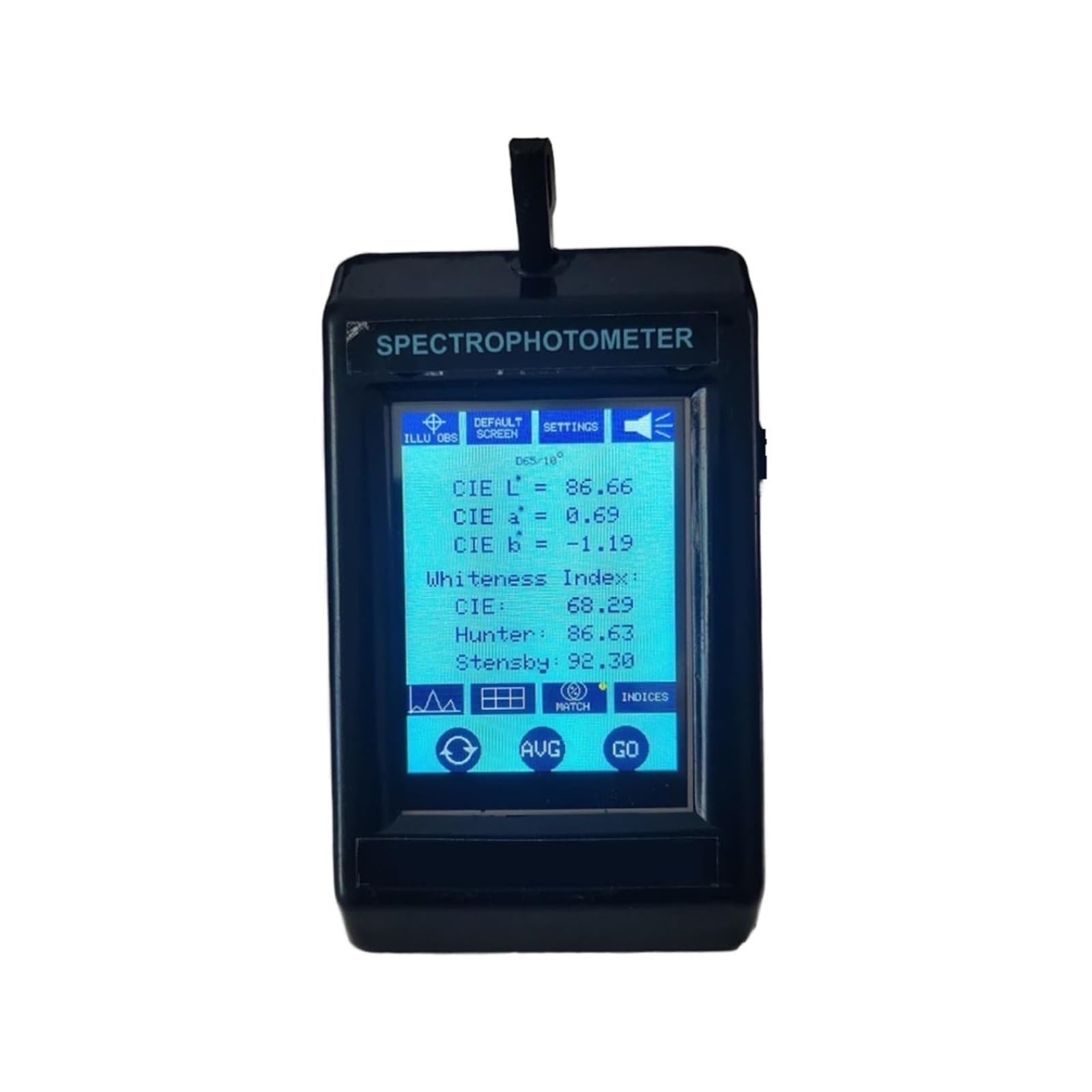 JVDDI Handheld Lab Color Spectrophotometer 28mm Large Viewing Area Whiteness Tester For Paper Textile Plastic Ceramic-Color Reader