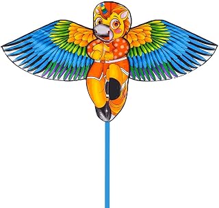 Kites Orange Flying Cow Kite with Kite String for Beginners,Easy to Fly,Cute Kite with Tail,Perfect Activity with Friends/Family Kites for Outdoor Present (Color : 700m Line)