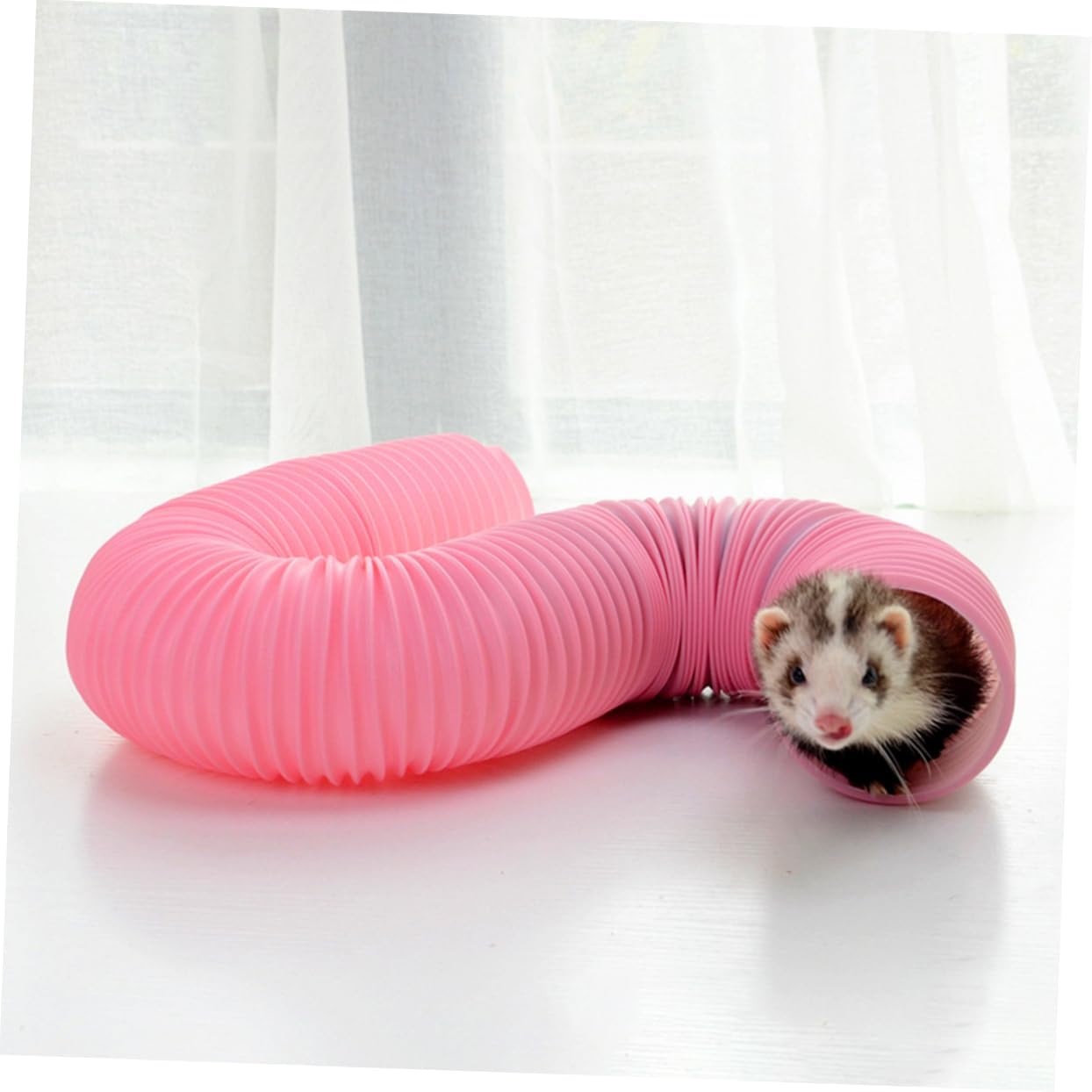 DOITOOL 2pcs Funny Pet Hamster Tunnel Toy Creative Hamster Tunnel Tube for Indoor Play Gerbils and Pets Color