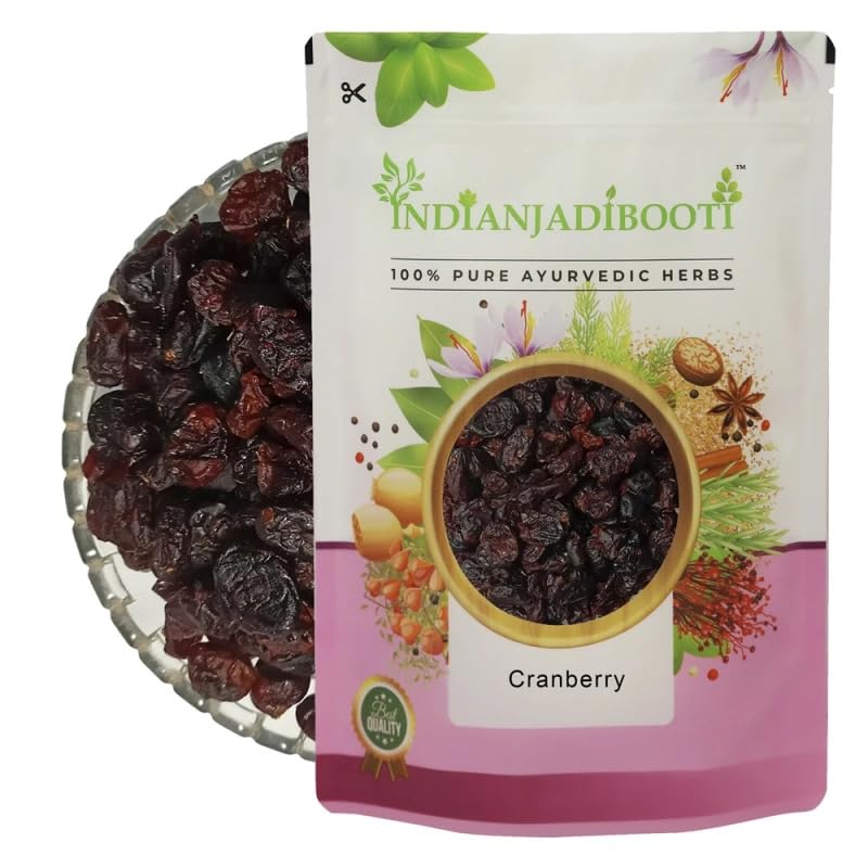 IndianJadiBooti Cranberry Pure & Natural (Sugar/Preservatives/Colour Free) - Cranberries - Vaccinium Macrocarpon (250 Grams)-picture-13