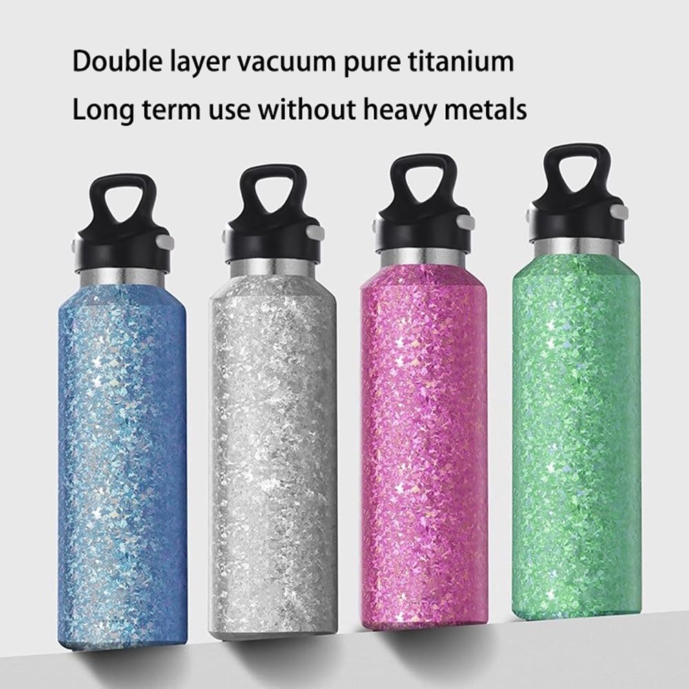 Bouteille de sport en titane - 600 ml, bouteille d'hydratation for le sport, bouteille en titane pur | Gourde étanche et pratique for le cyclisme, gobelet léger for le camping, la randonnée, les voyag