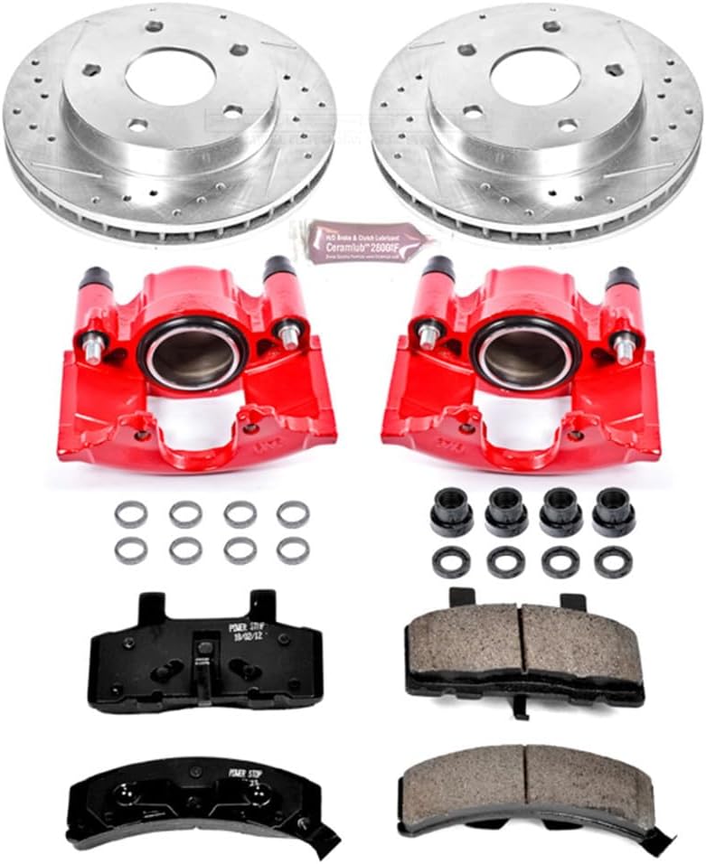 Power Stop KC2126 1-Click Performance Brake Kit with Caliper For Dodge Ram 1500 1994-1999 [Model Specific]
