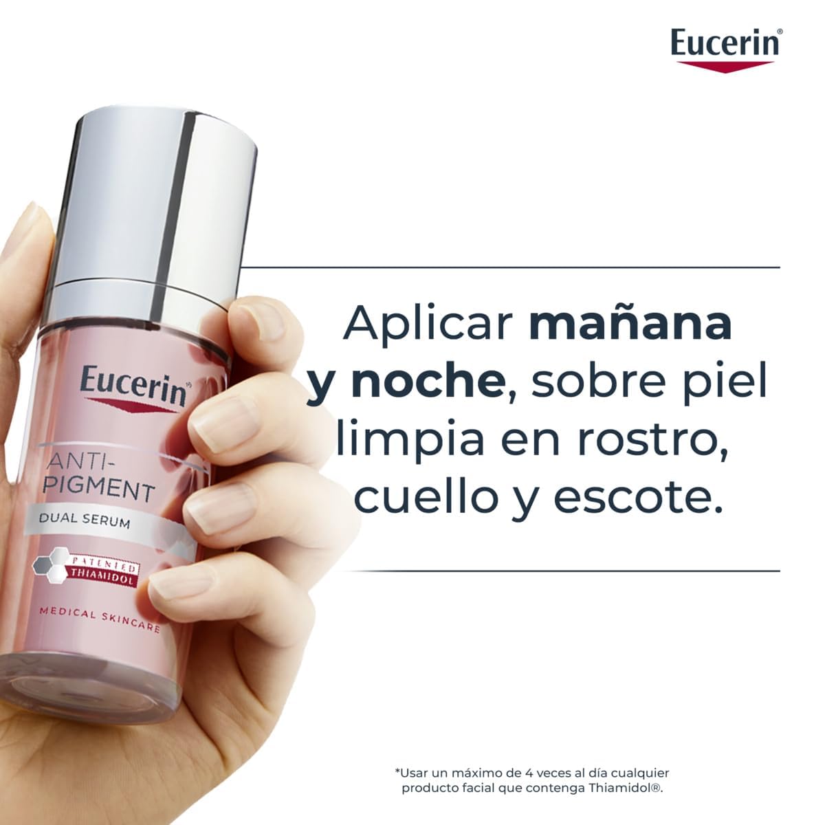Eucerin Anti-Pigment Dual Serum (30 ml), sérum facial concentrado antimanchas para una piel uniforme y suave, tratamiento con Ácido Hialurónico y Thiamidol, para todo tipo de pieles