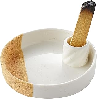 Palo Santo Holder, Incense Holder for Palo Santo Sticks, Ceramic Incense Burner, Scent Wood Stand and Ash Catcher, Simple, Sturdy and Well Made