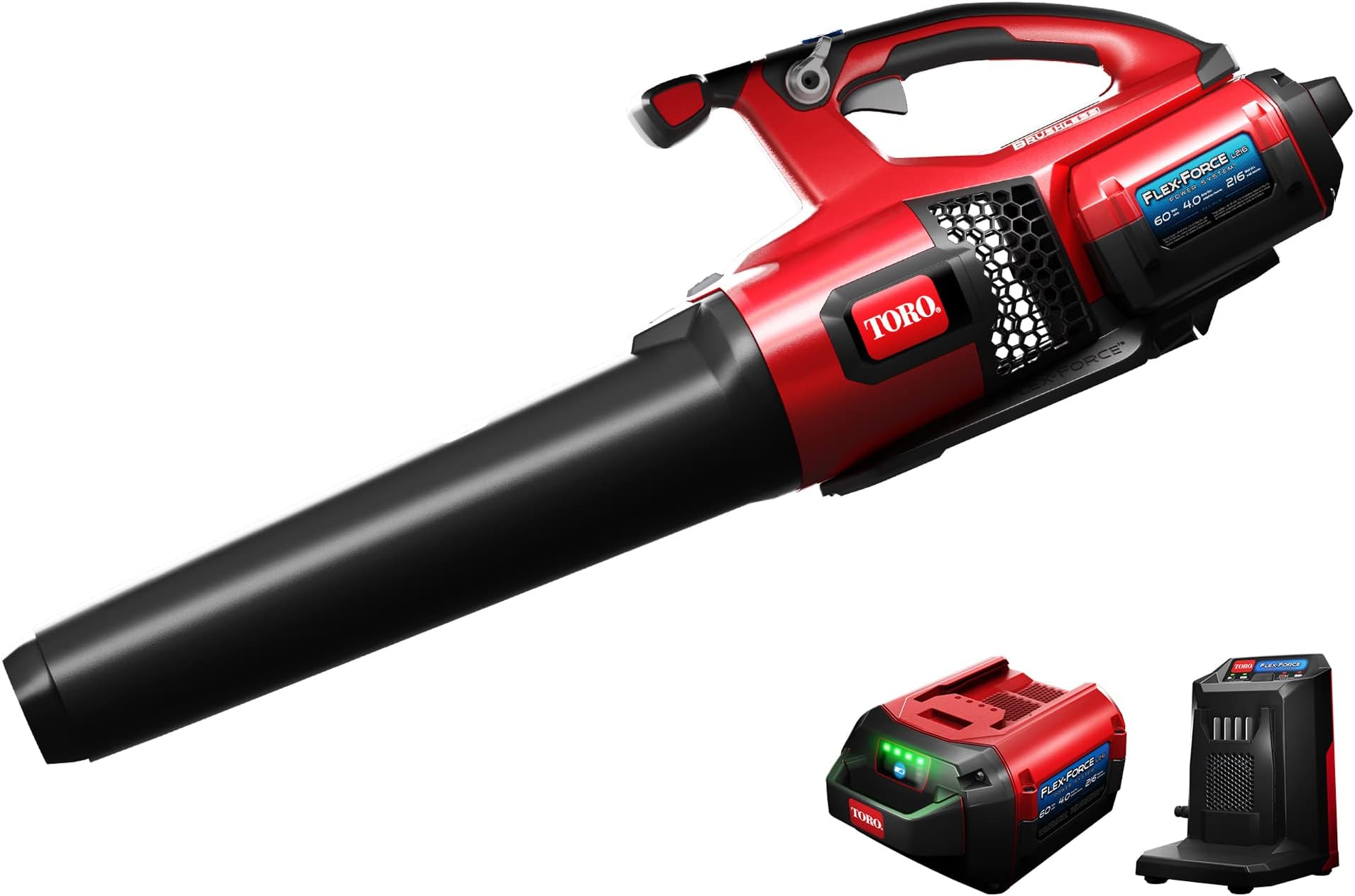 Toro 60 Volt Max Electric Brushless Cordless Leaf Blower with Battery and Charger