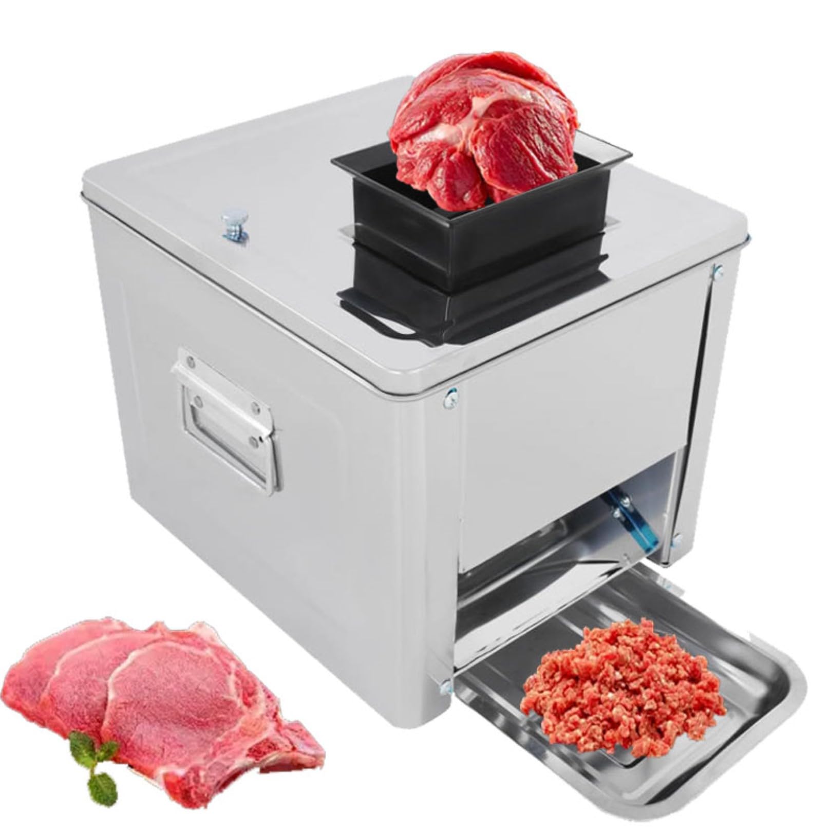 Máquina cortadora de carne de acero inoxidable, máquina de salchichas de 7 mm de grosor y kit de kibbe para uso doméstico, equipo eficiente de procesamiento de carne
