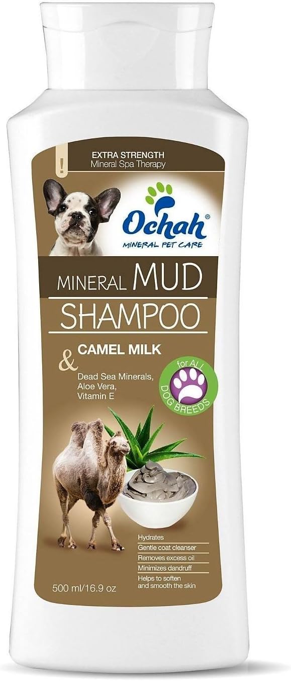 All-Natural Mineral Mud Shampoo- DEEP Hydrate with Camel Milk, Aloe Vera, & Vitamin E- Soothes, Moisturizes and Heals Your Pet’s Skin and Coat- 16.9oz