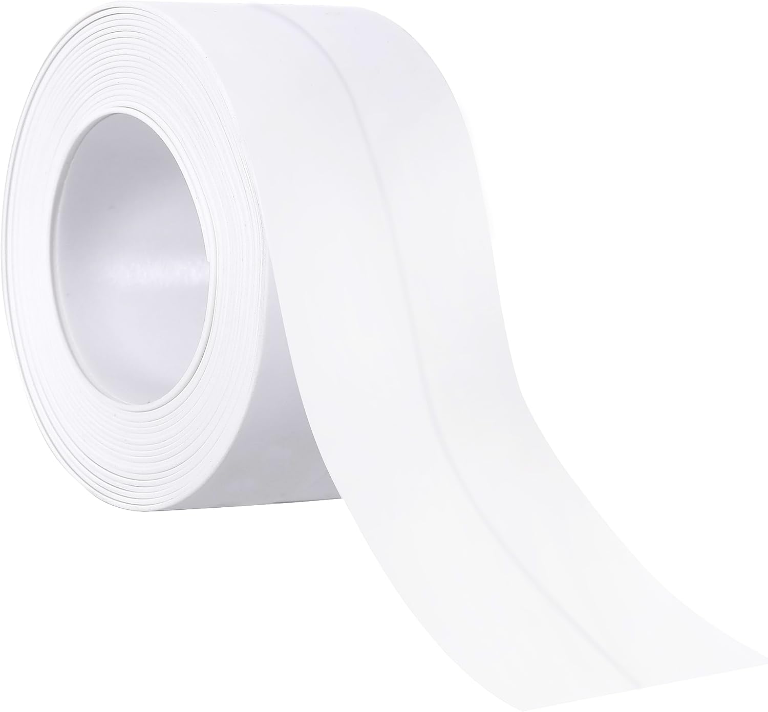 Riakoob Caulk Tape, Waterproof Self Adhesive White Strip Tape, Caulking