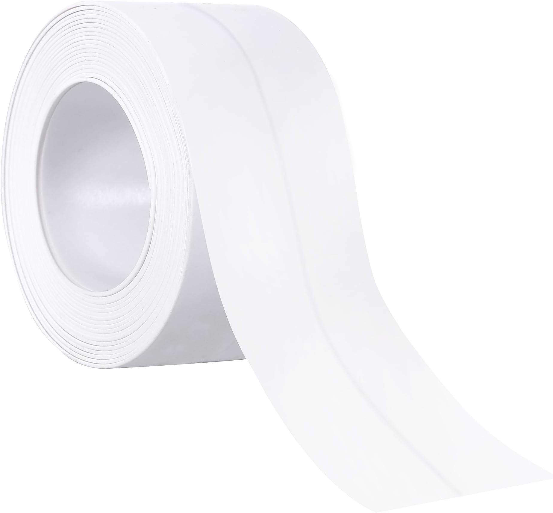 White Caulk Tape Waterproof Self Adhesive Toilet Caulk Sealant Tape, Bathtub Caulk Sealing Strip Tape for Bathroom Caulking Tape Shower Caulk